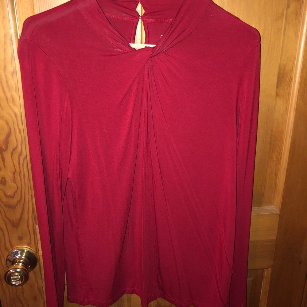 Red cotton blouse
